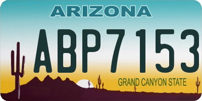 AZ license plate ABP7153