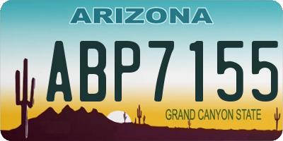 AZ license plate ABP7155