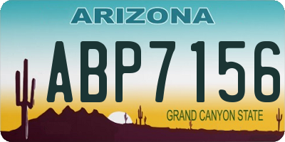 AZ license plate ABP7156