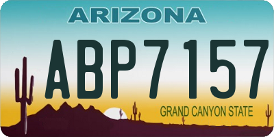 AZ license plate ABP7157