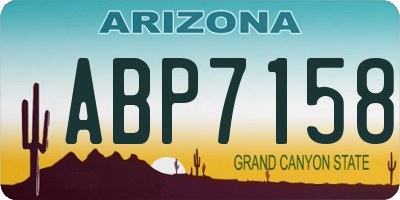 AZ license plate ABP7158