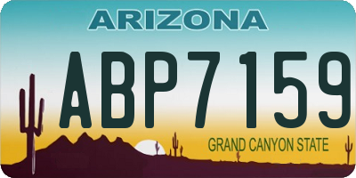 AZ license plate ABP7159