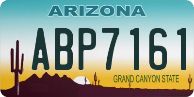 AZ license plate ABP7161