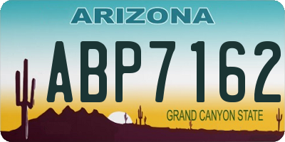 AZ license plate ABP7162