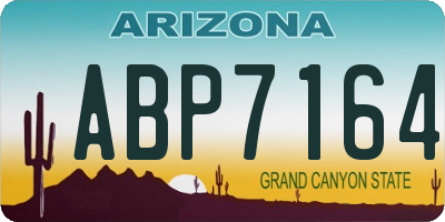AZ license plate ABP7164