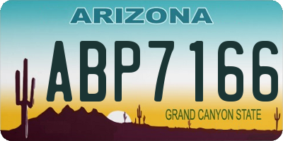 AZ license plate ABP7166