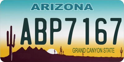 AZ license plate ABP7167
