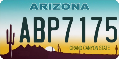 AZ license plate ABP7175