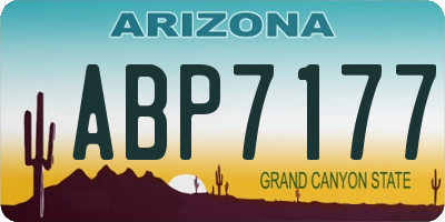 AZ license plate ABP7177