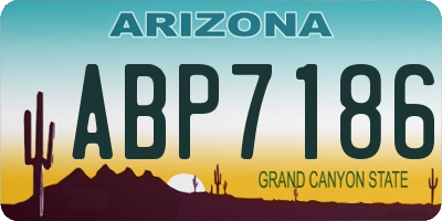 AZ license plate ABP7186