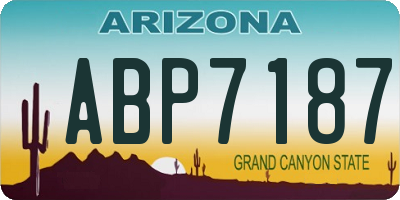 AZ license plate ABP7187