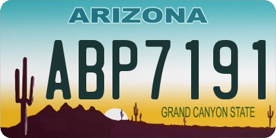 AZ license plate ABP7191