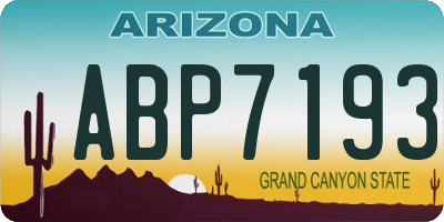 AZ license plate ABP7193