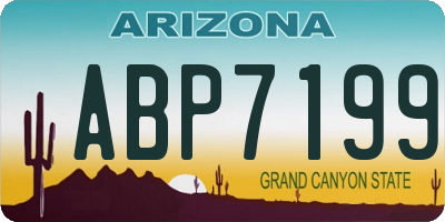 AZ license plate ABP7199