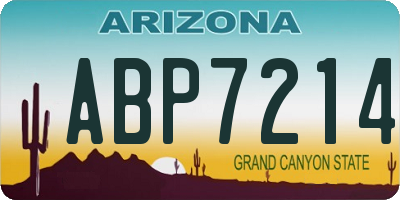 AZ license plate ABP7214