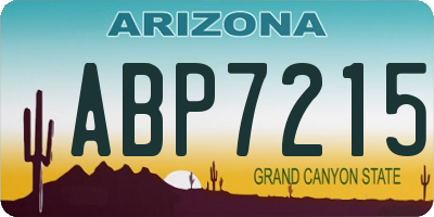 AZ license plate ABP7215