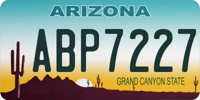 AZ license plate ABP7227