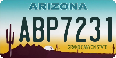 AZ license plate ABP7231