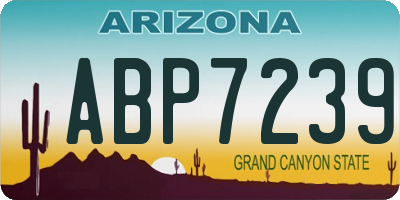 AZ license plate ABP7239