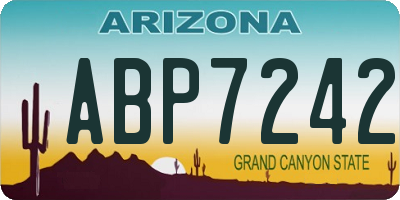 AZ license plate ABP7242