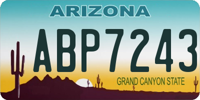AZ license plate ABP7243