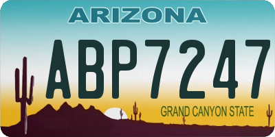 AZ license plate ABP7247