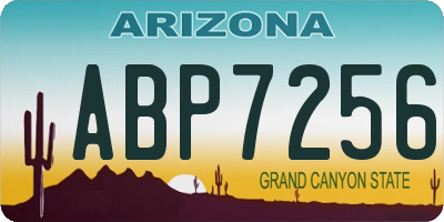 AZ license plate ABP7256