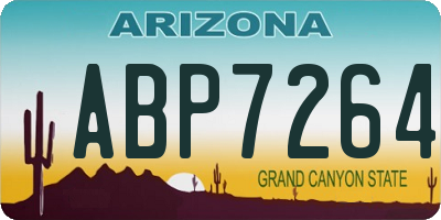 AZ license plate ABP7264