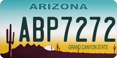 AZ license plate ABP7272