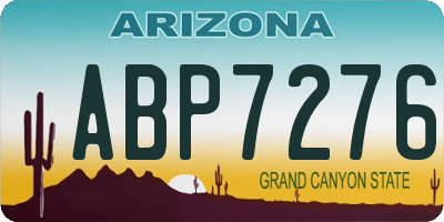 AZ license plate ABP7276