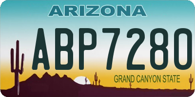 AZ license plate ABP7280