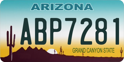 AZ license plate ABP7281