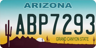 AZ license plate ABP7293