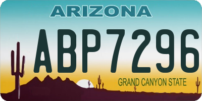 AZ license plate ABP7296