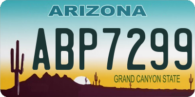 AZ license plate ABP7299