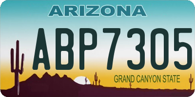 AZ license plate ABP7305