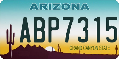 AZ license plate ABP7315