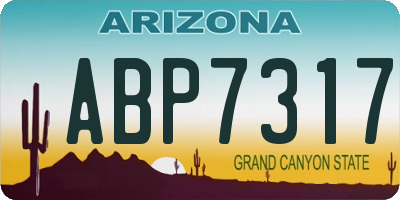 AZ license plate ABP7317