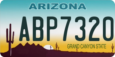 AZ license plate ABP7320