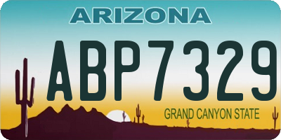 AZ license plate ABP7329