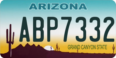 AZ license plate ABP7332