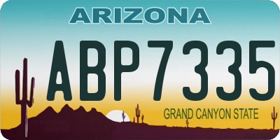 AZ license plate ABP7335