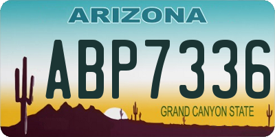 AZ license plate ABP7336