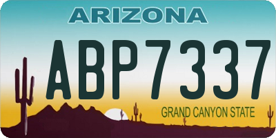 AZ license plate ABP7337