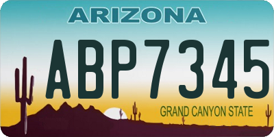 AZ license plate ABP7345