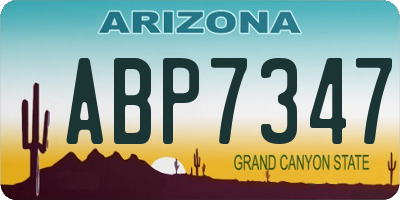 AZ license plate ABP7347