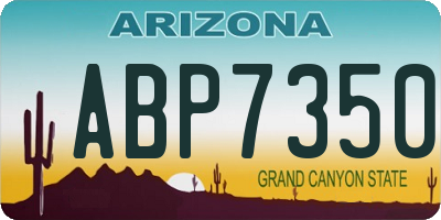 AZ license plate ABP7350