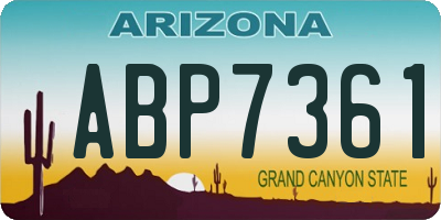 AZ license plate ABP7361