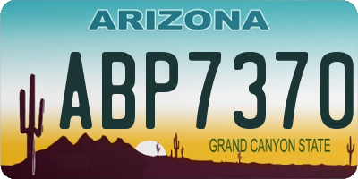 AZ license plate ABP7370