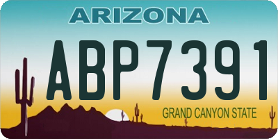 AZ license plate ABP7391
